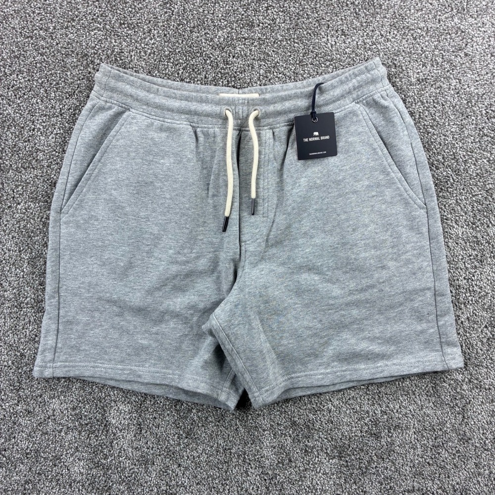 NWT The Normal Brand Cole Terry Shorts Mens Medium Heathered Gray Sweat Shorts